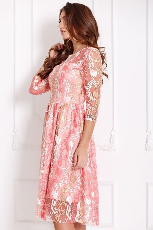 Платье Изольда цвет розовый (П-140-3) - 4