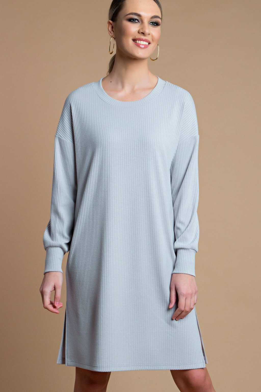 Платье -туника цвет  серый (П-218-3) - 5