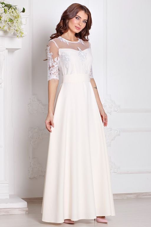 Платье Анжелина цвет айвори (П-56-5) - 1