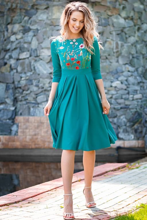 Платье Юлия цвет изумруд (П-88-9) - 5