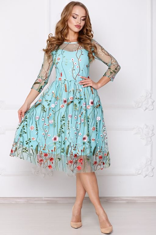 Платье Изольда цвет мята (П-140-8) - 4