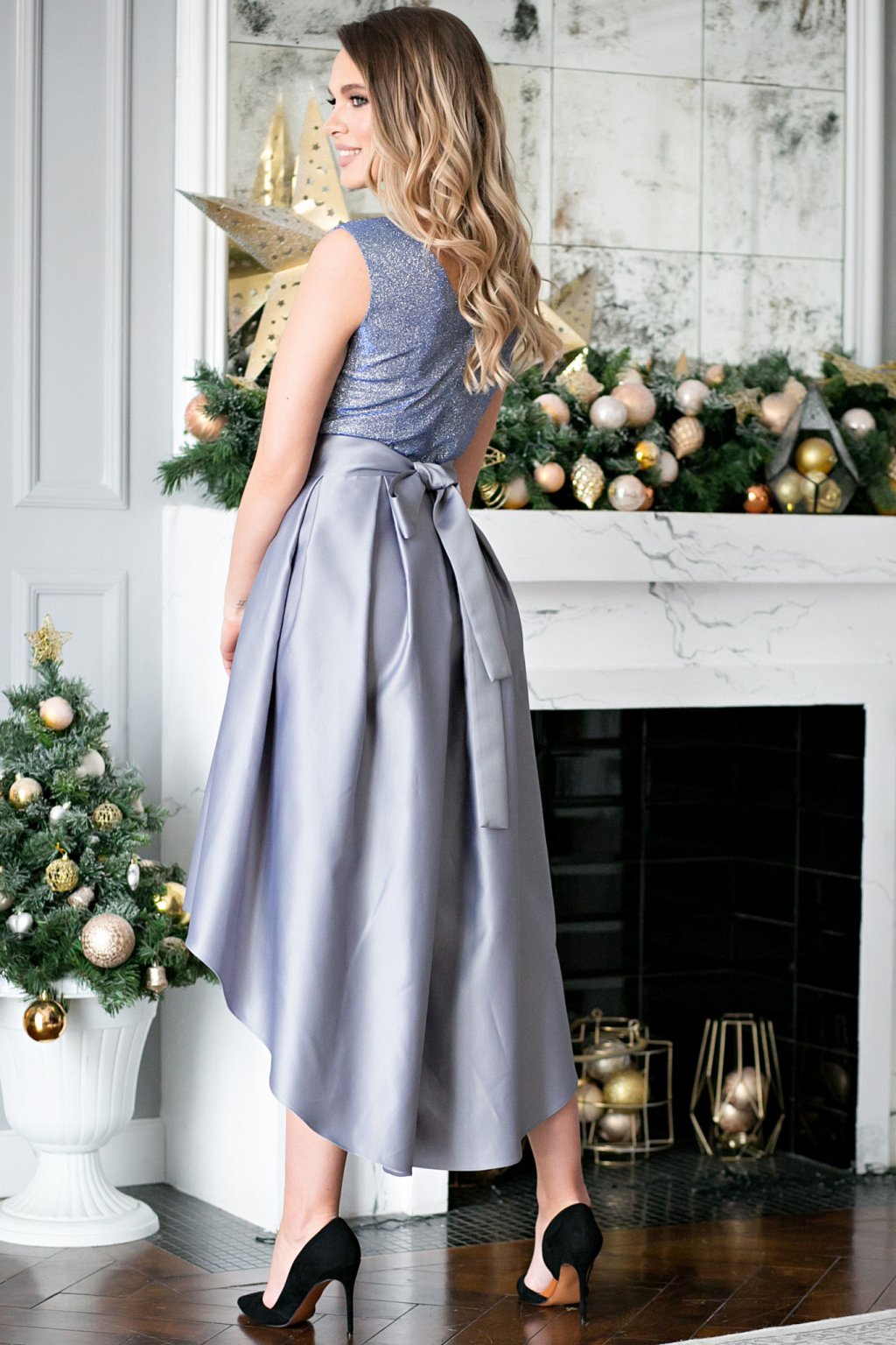 Платье Анита цвет серо-голубой (П-180-2) - 2