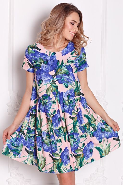 Платье Джейн (цветы на розовом) (П-122-5) - 7