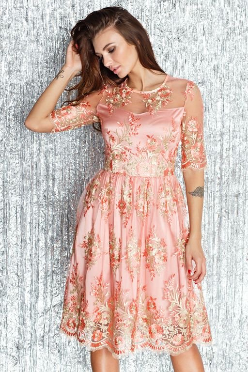 Платье Изольда цвет нежно-розовый (П-140-6) - 6
