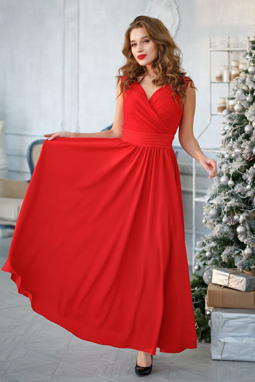Платье Джулия красное  (П-98-2) - 1