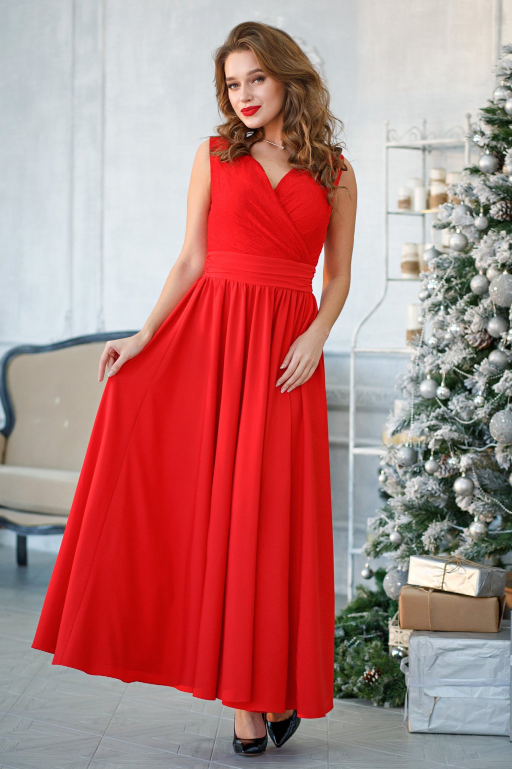 Платье Джулия красное  (П-98-2) - 2