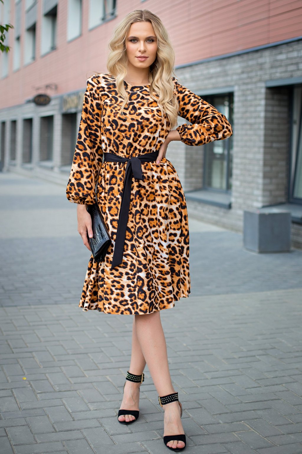 Платье Милена леопард (П-42-6) - 2