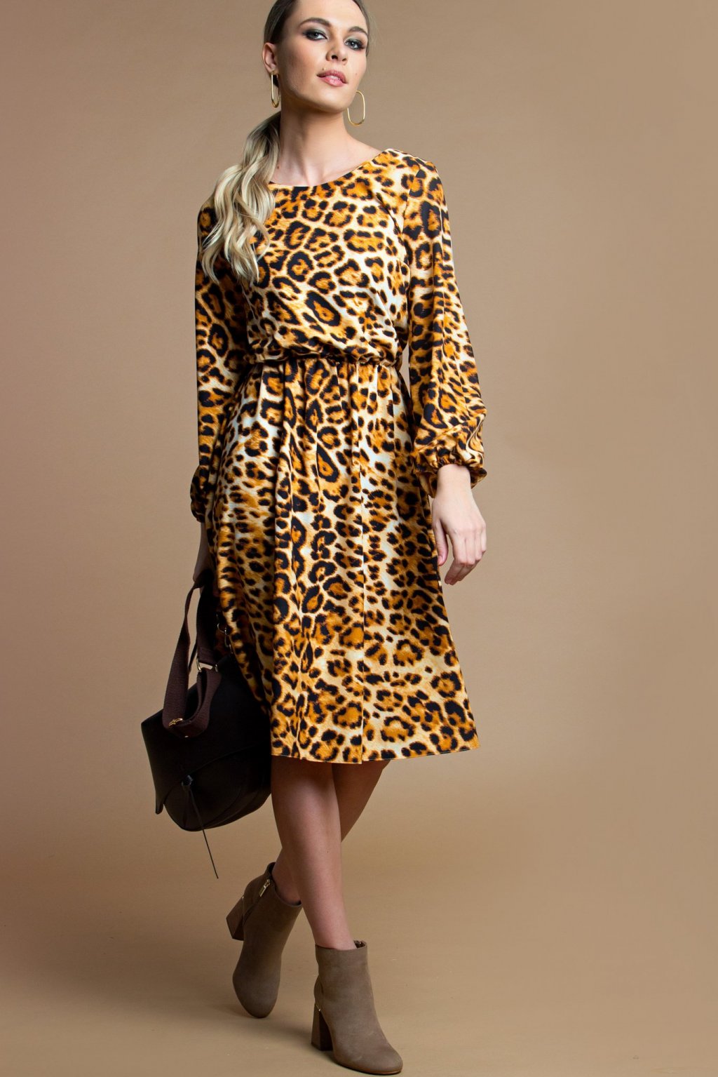 Платье Милена леопард (П-42-6) - 1