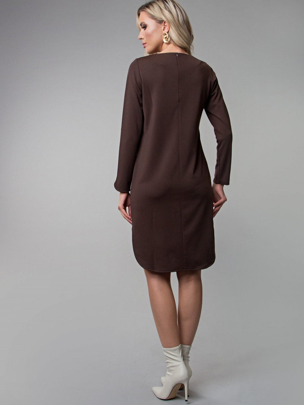 Платье Орнелла трикотаж шоколад (П-196-2) - 3