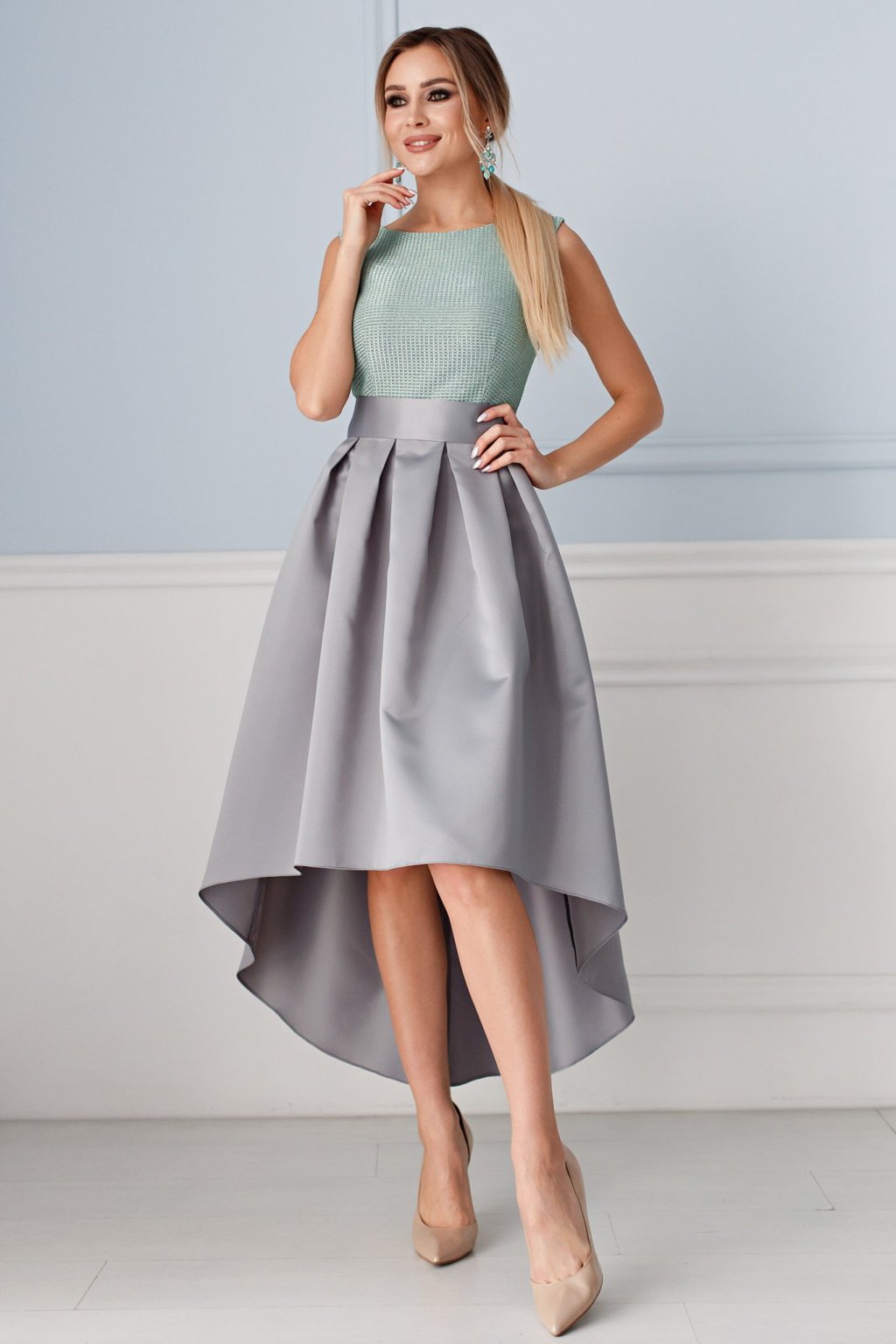 Платье Анита цвет пыльно-фисташковый  (П-180-5) - 5