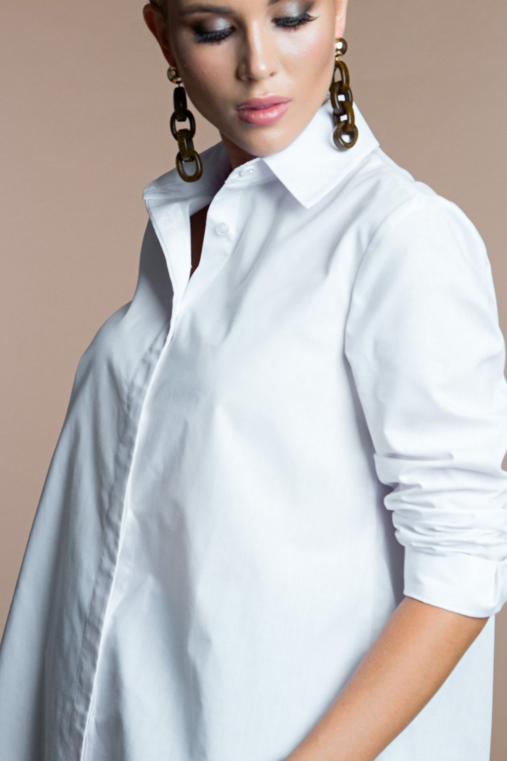 Блуза А-силуэта из хлопка (Б-118-1) - 2
