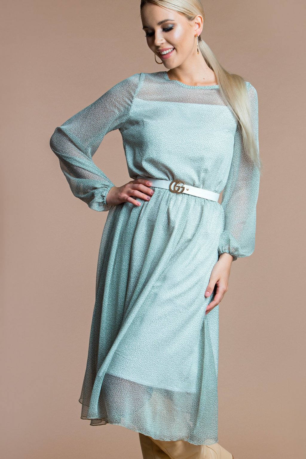 Платье Белучче из шифона П-209-1 - 6