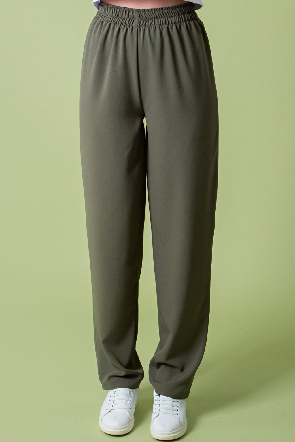 Свободные брюки цвета хакки Бр-43-1 - 4