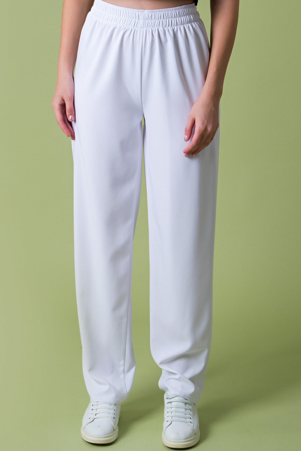 Свободные брюки цвет белый Бр-43-2 - 6