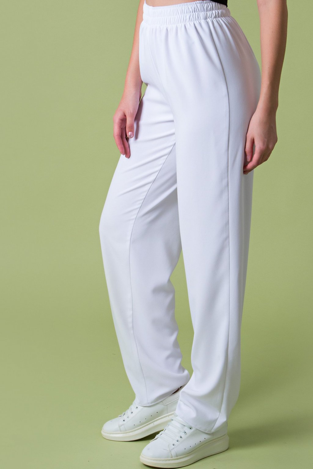 Свободные брюки цвет белый Бр-43-2 - 7