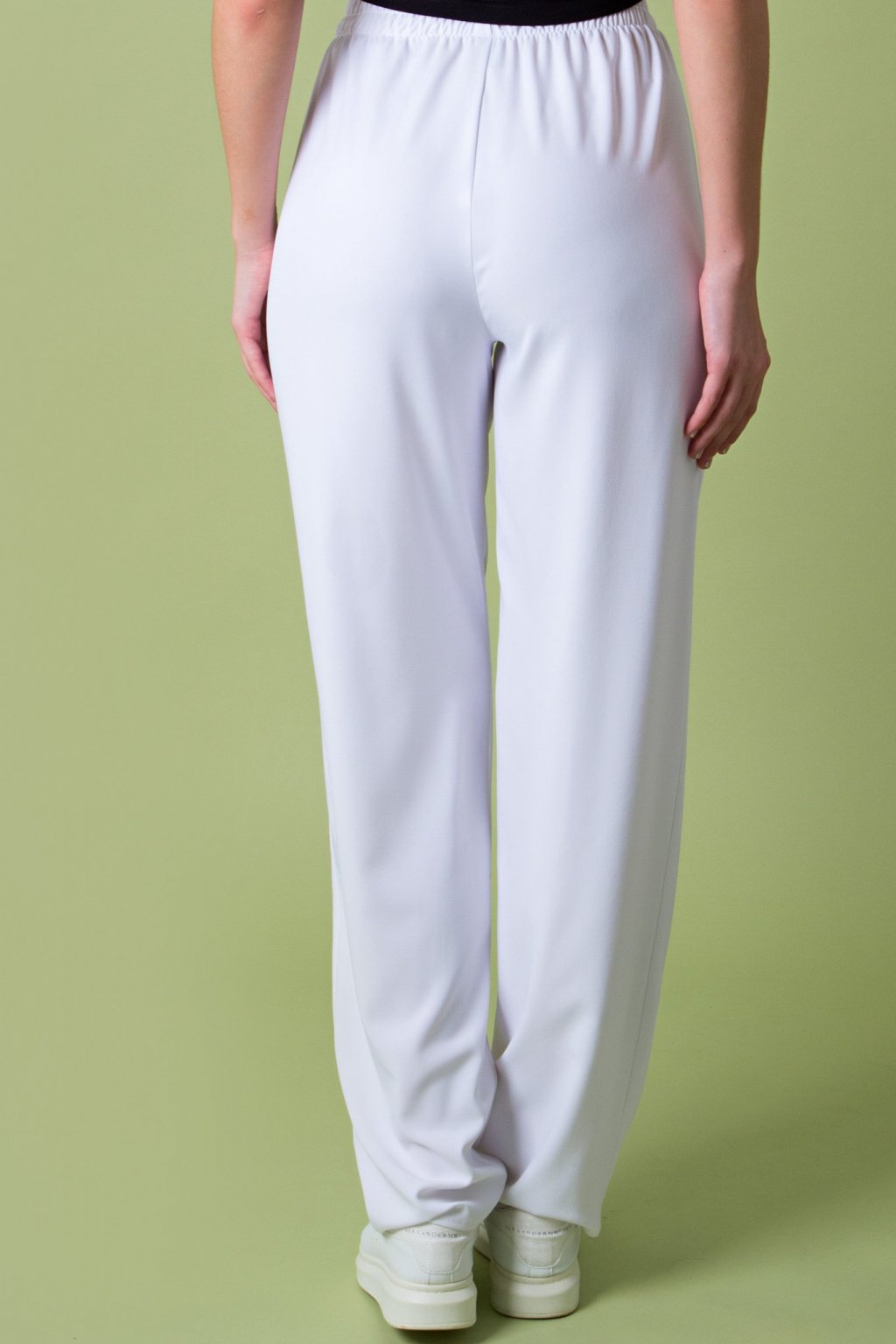 Свободные брюки цвет белый Бр-43-2 - 8