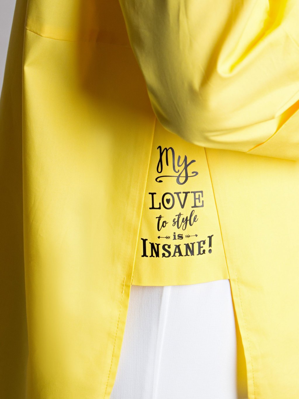 Блуза с надписями цвет желтый Б-115-5 - 4