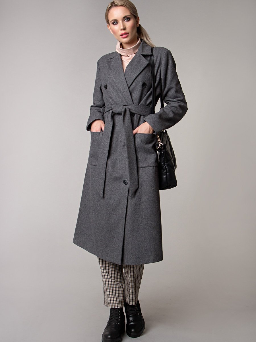 Пальто цвет темно-серый  (Пт-3-1) - 3
