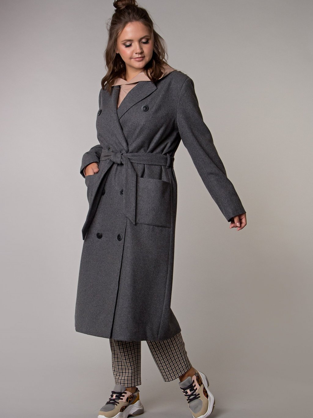 Пальто цвет темно-серый  (Пт-3-1) - 2
