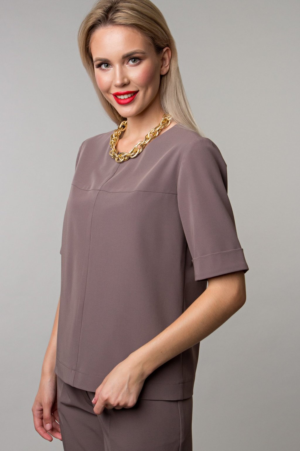 Блуза цвета капучино (Б-151-1) - 4