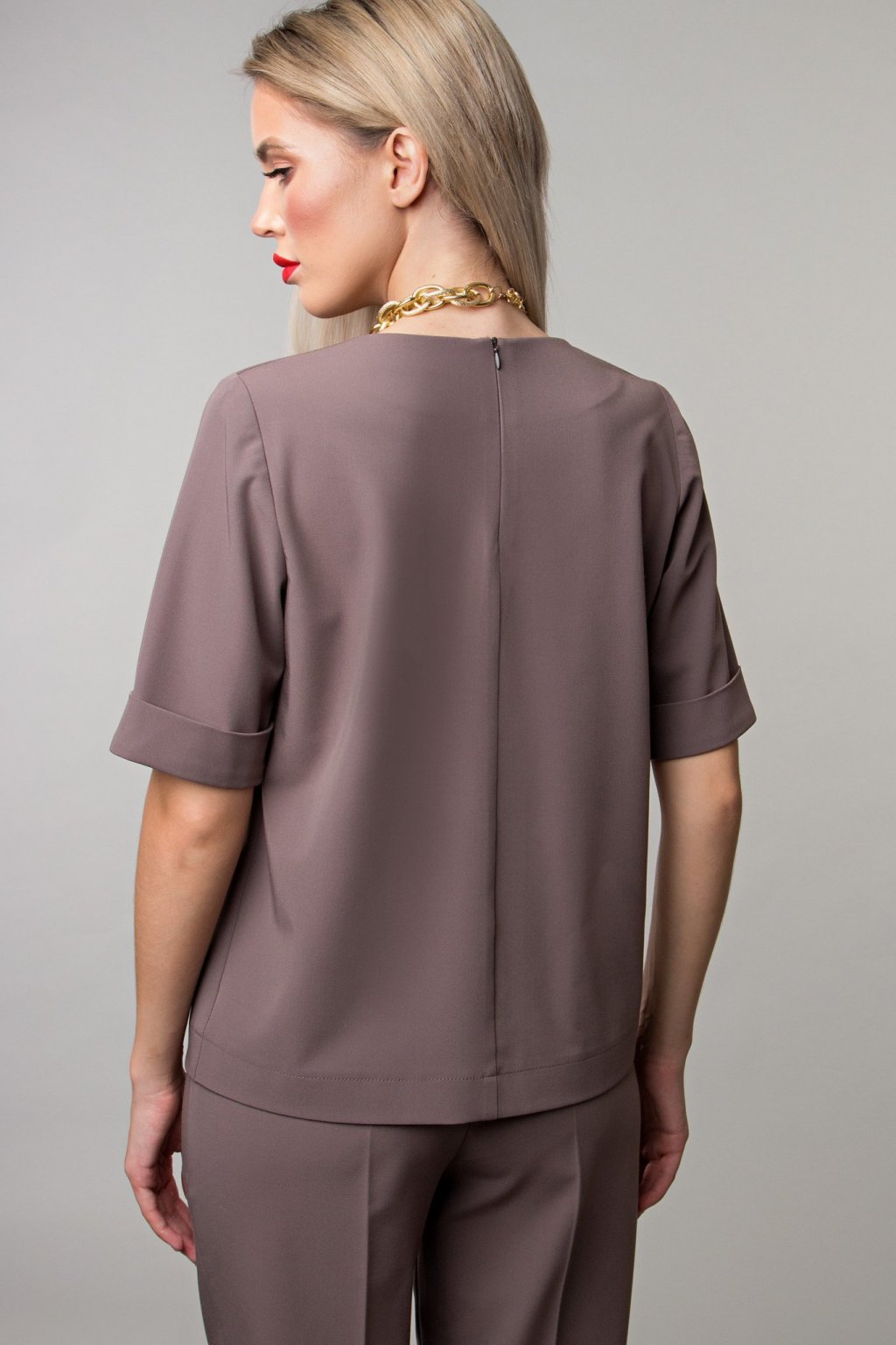 Блуза цвета капучино (Б-151-1) - 6