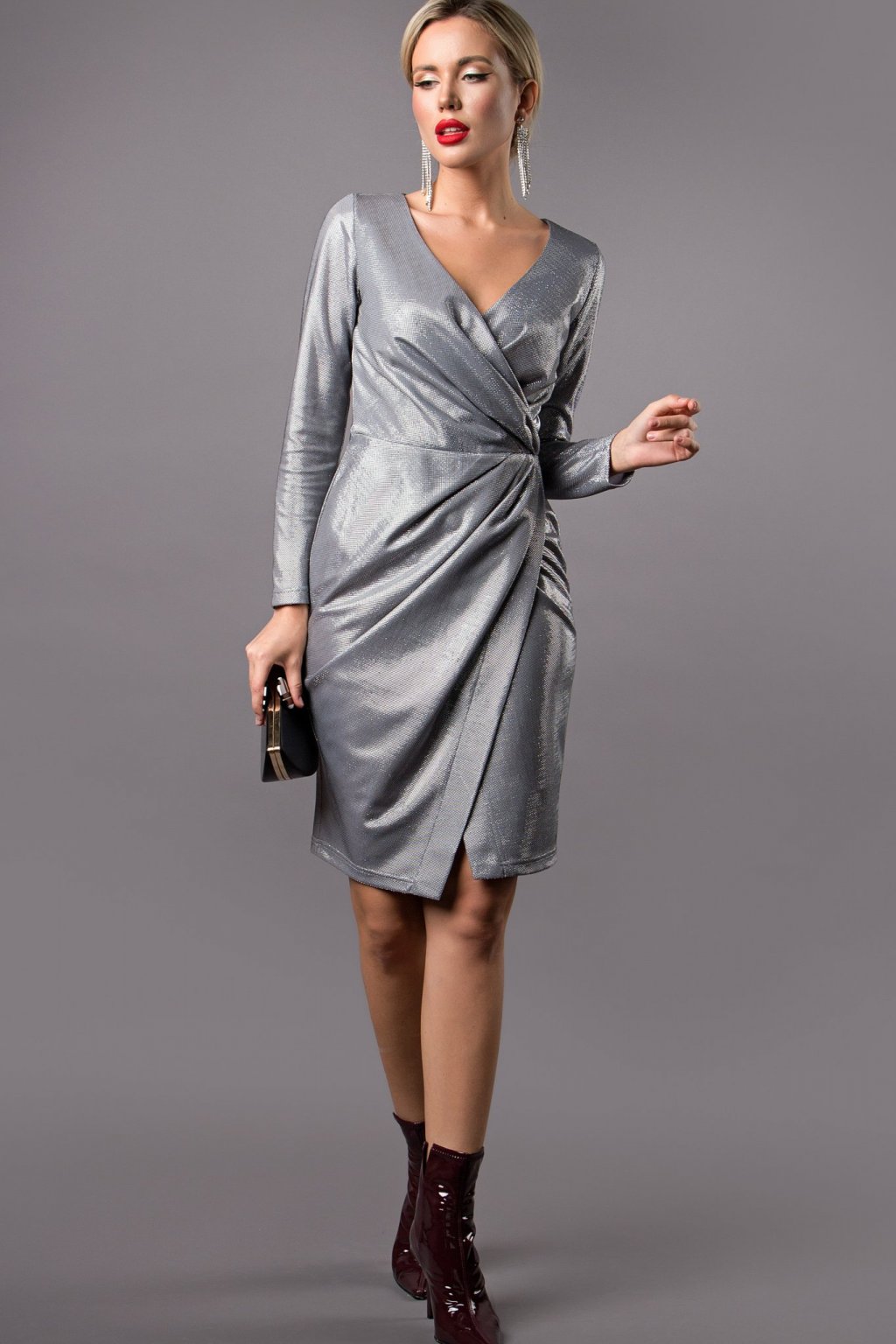 Платье Жаклин  цвет серебро (П-170-6) - 5