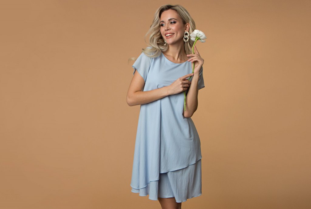 Платье Анетта цвет голубой (П-276-1) - 2