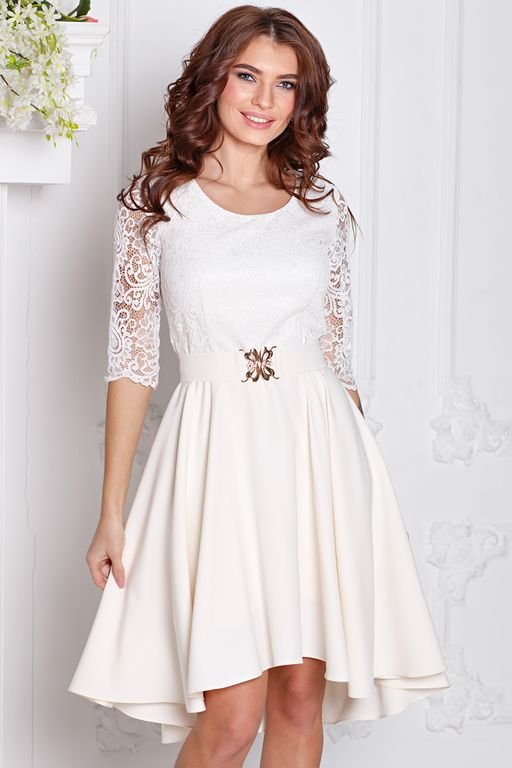 Платье Наталья цвет айвори (П-90-3) - 1