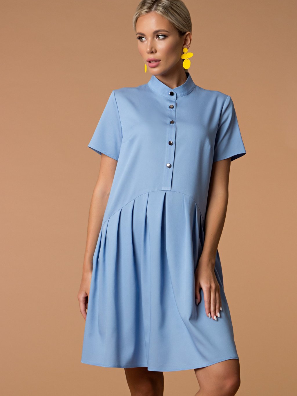 Платье Джейн голубой  (П-284-1) - 1